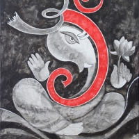 OM Ganesh 30'' x 40'' Acrylic