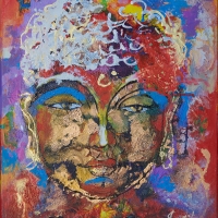 Buddha 16''x20''acrylic
