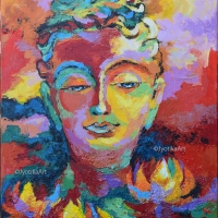 Introspection, Buddha 24''x30'' acrylic SOLD