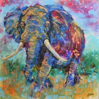 Majistic Elephant 48x48 Acrylic