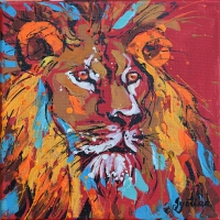 Lion 12x12 — SOLD