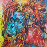 30. Orangutan Joyful Ride 20''x24'' Acrylic