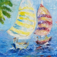Sailing 30''x24'' oil SOLD