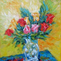 Vase of Roses 24''x30'' oil